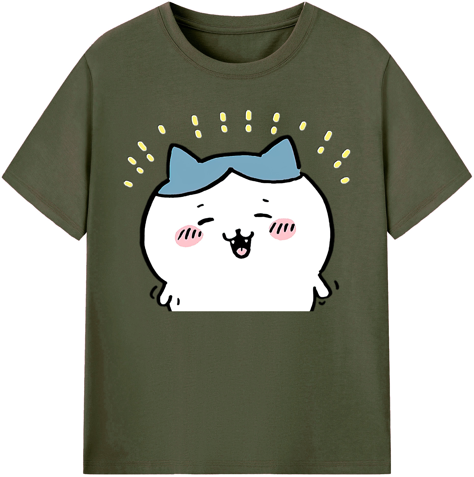 （画像用） ちいかわ ハチワレ Chii-kawa hachiware 綿100％ メンズ半袖Tシャツ｜肌触りやわらか＆通気性